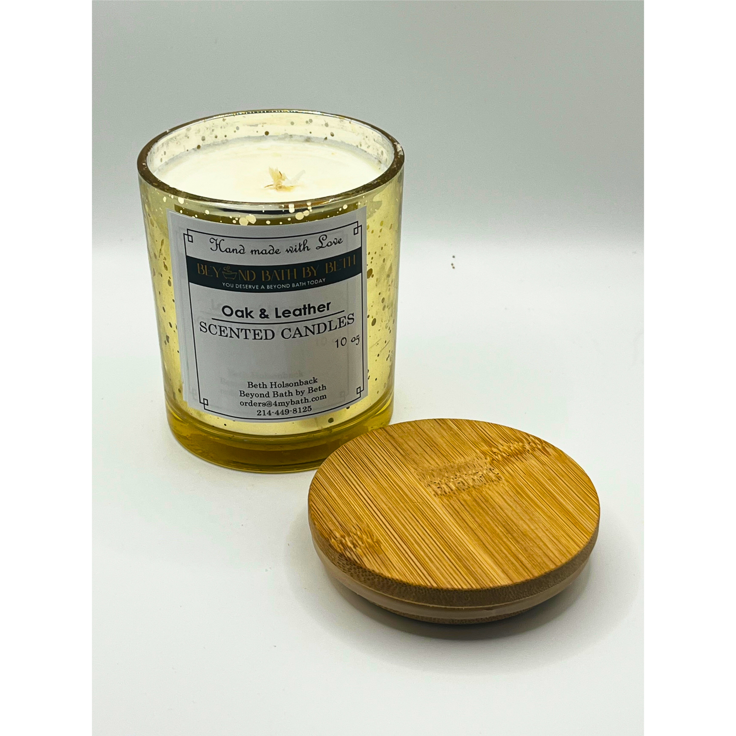 OAK & LEATHER - MIRROR CANDLE JARS