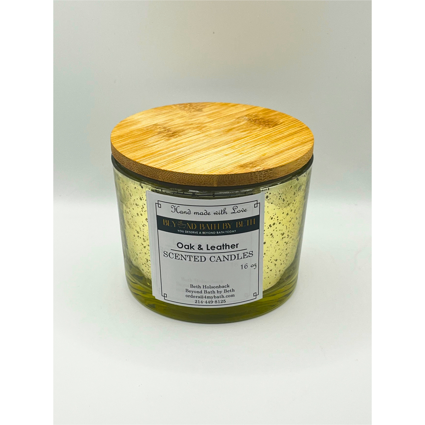 OAK & LEATHER - MIRROR CANDLE JARS
